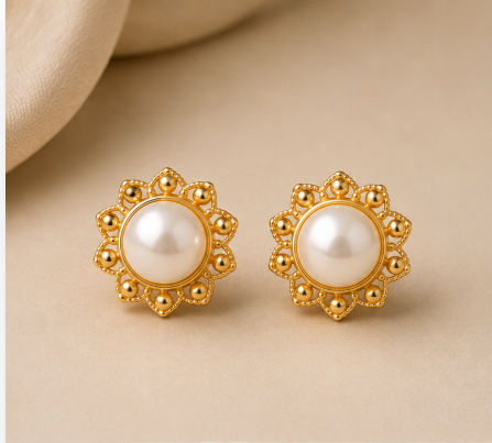 Ruby Bloom Drop Earrings