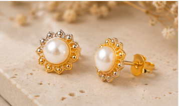 Ruby Bloom Drop Earrings