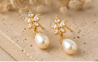 Pearl Cascade Drop Earrings